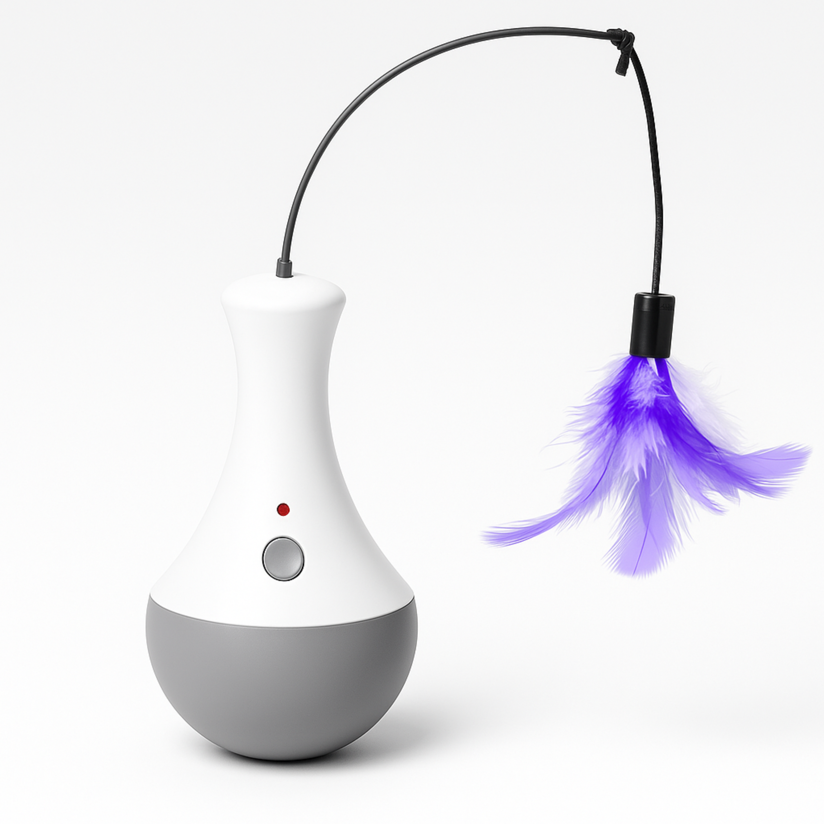 Jouet Interactif Rotation 360° pour Chat — Plumes Amovibles, Moteur Silencieux | Pawlora