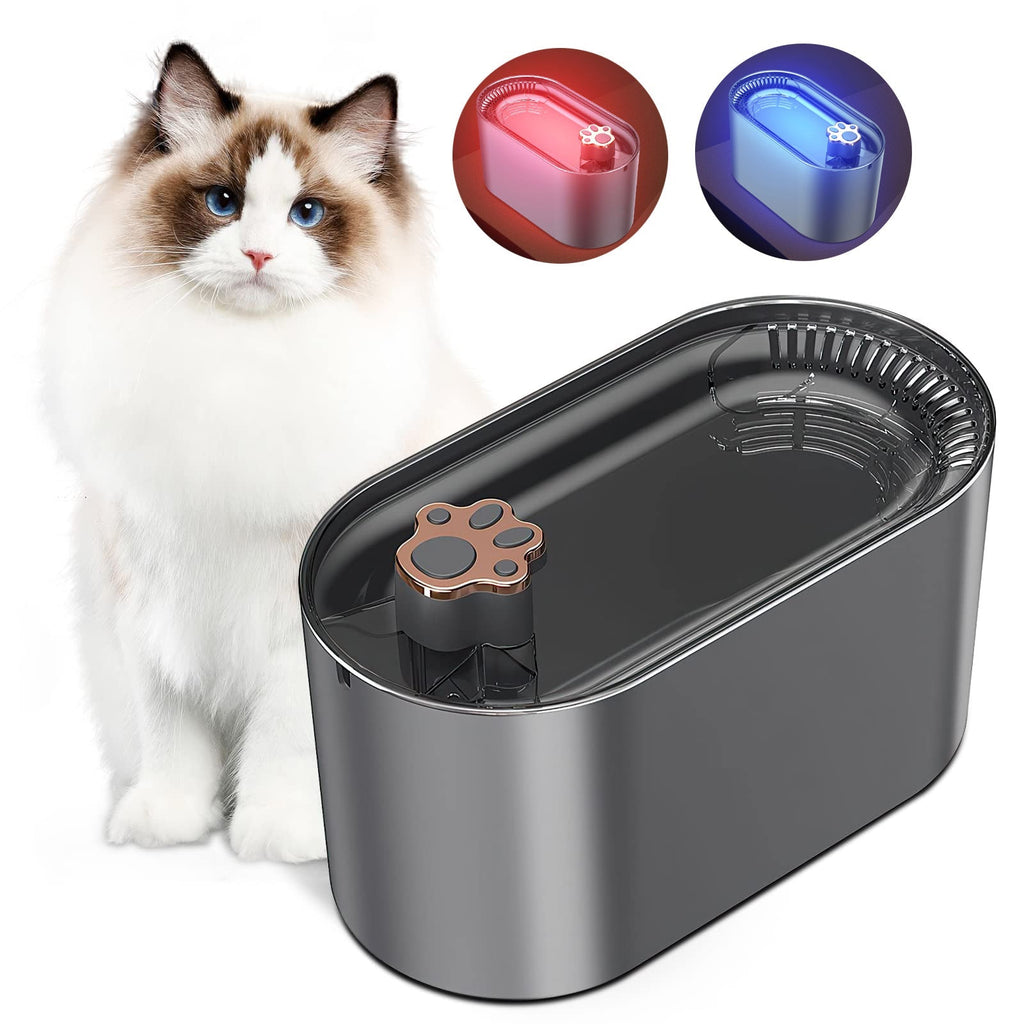 Fontaine à Eau Automatique 3L pour Chats et Chiens – Distributeur Ultra-Silencieux avec Filtre et Lumière LED
